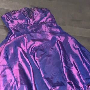 Purple Strapless Gown